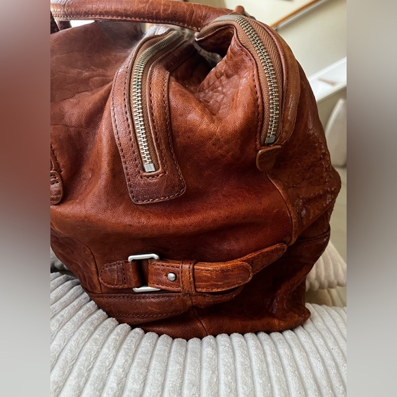 Liebeskind Berlin Double Esthter Leather Brown Satchel Bag - Picture 3 of 6